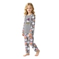 thumbnail image 5 of Halloween Family Pajamas Set Long Sleeve Crew Neck, Cute Matching Halloween Pajamas with Hat Ghost Bow Print, Cozy Family Halloween Pajama Set Sleepwear, 5 of 7