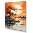 thumbnail image 2 of Designart "Orange Tree Moon form Landscape I" Floral Wall Art Living Room, 2 of 5