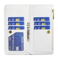 thumbnail image 3 of Wallet Case Compatible with Samsung Galaxy S25 Plus, Premium PU Leather Zipper Flip Folio Wallet with Wrist Strap Kickstand Card Slots Shockproof Protective Case Cover for Galaxy S25 Plus - White, 3 of 7