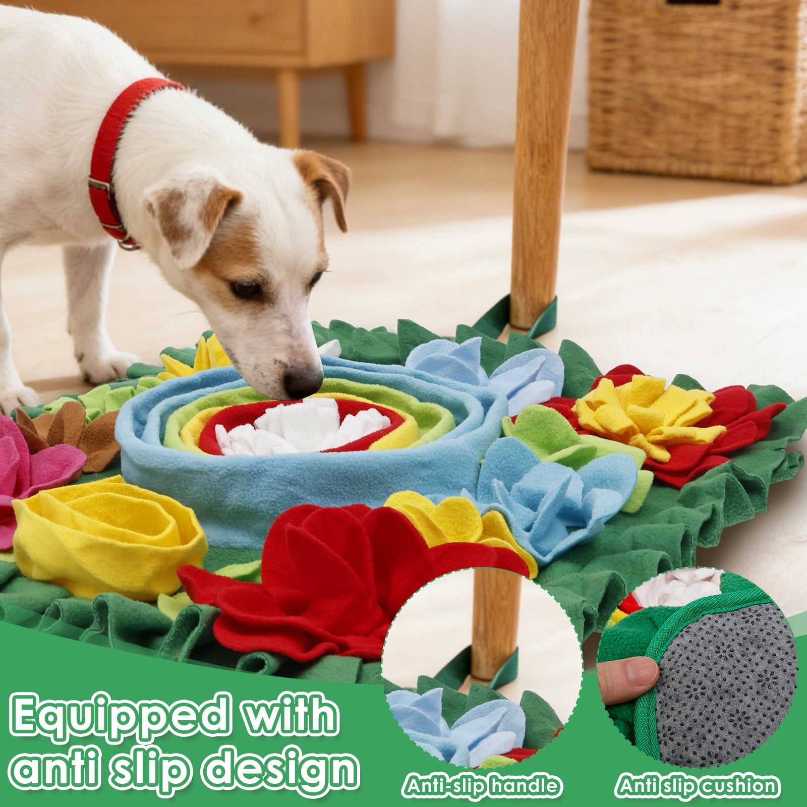Snuffle Mat Interactive Dog Toy to Keep Them Busy | Puppy Puzzle Slow Feeder Treat | Dog Lick Mat Enhancement for Training and Stress Relief