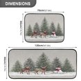thumbnail image 3 of 2-Piece Kitchen Rugs Set Non-Slip Mats Carpet Floor for Kitchen, Bathroom (19.7"x27.6" & 19.7"x47.2") Christmas Deer and Snowmen, 3 of 7