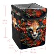 thumbnail image 5 of Floral Animal Car Trash Can Mini Trash Can, Foldable with Lid, Leak-Proof, Hanging Storage Bag, 5 of 6
