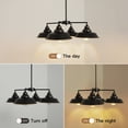thumbnail image 2 of Depuley 4-Light Farmhouse Pendant Light, Industrial Chandelier Light Fixtures Hanging with Metal Shades, Black, E26, 2 of 8
