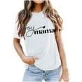 thumbnail image 3 of Kayannuo Short Sleeve Womens Tops Graphic Tees Women Valentine's Day Womens Fashion Print Tops Short Sleeve Out Blouse Funny Round Neck T-Shirt Tops, 3 of 3
