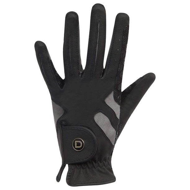 Dublin - Guantes de equitación con sistema Cool-it Gel unisex para adultos (Negro/ Gris)