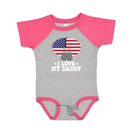 

Inktastic I Love My Daddy Military Son Daughter Boys or Girls Baby Bodysuit