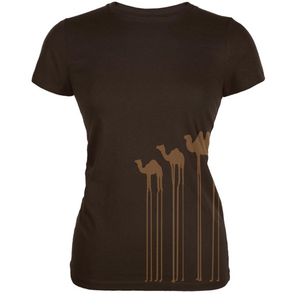 Surreal Camels Brown Juniors Soft T-Shirt - Large