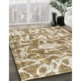 thumbnail image 3 of Ahgly Company Machine Washable Indoor Rectangle Abstract Dark Gold Brown Area Rugs, 5' x 8', 3 of 7