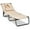 Beige, variant on Costway Beach Chaise Lounge Chair with Face Hole Pillows & 5-Position Adjustable Backrest