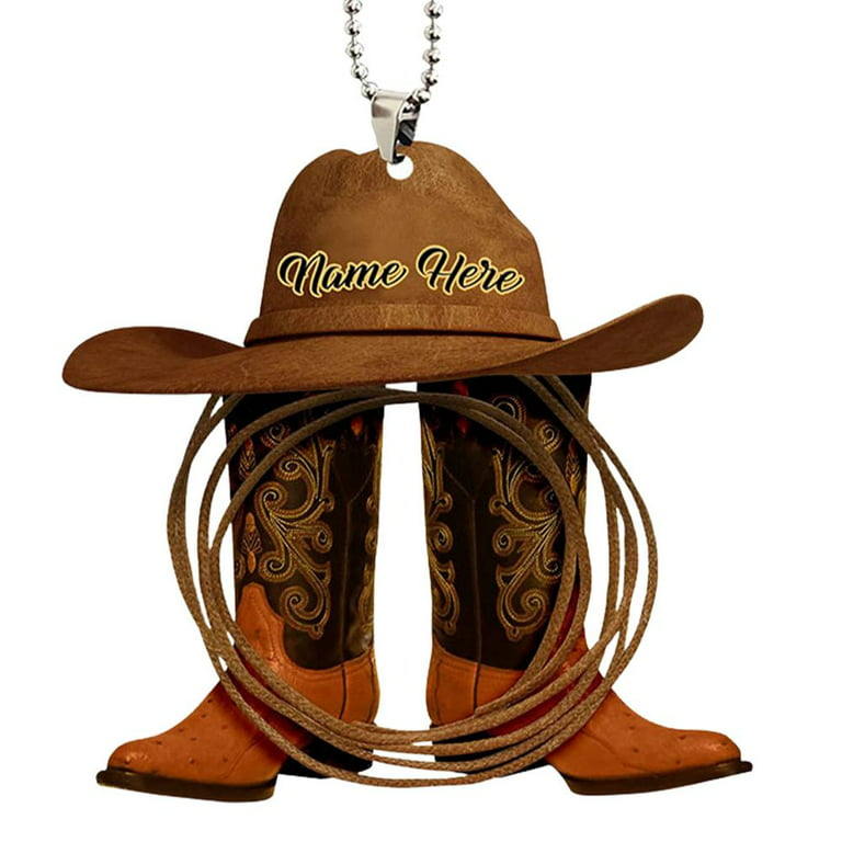 Tohuu Acrylic Horse Saddle Car Ornament 2D Novelty Boots and Hat Cowboy  Hangings Ornament Auto Interior Decoration Accessories Gift for Horse  Lovers Friends special 