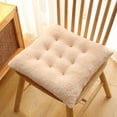 thumbnail image 1 of Xiao Hua Cojín de Silla Beige Suave y Esponjoso -1 Pieza, 19.69 X 19.69 Pulgadas Cuadrado con Cojín de Correa, Cojín de Felpa para Uso en el Hogar y la Oficina, Cojín de yoga y Meditación, 1 of 5