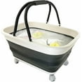 thumbnail image 5 of SAMMART 26L (6.8 Gallons) Collapsible Plastic Laundry Basket with Handle & Wheels-Foldable Pop Up Storage Container/Basket with handle and Wheels-Portable Washing Tub, 5 of 6
