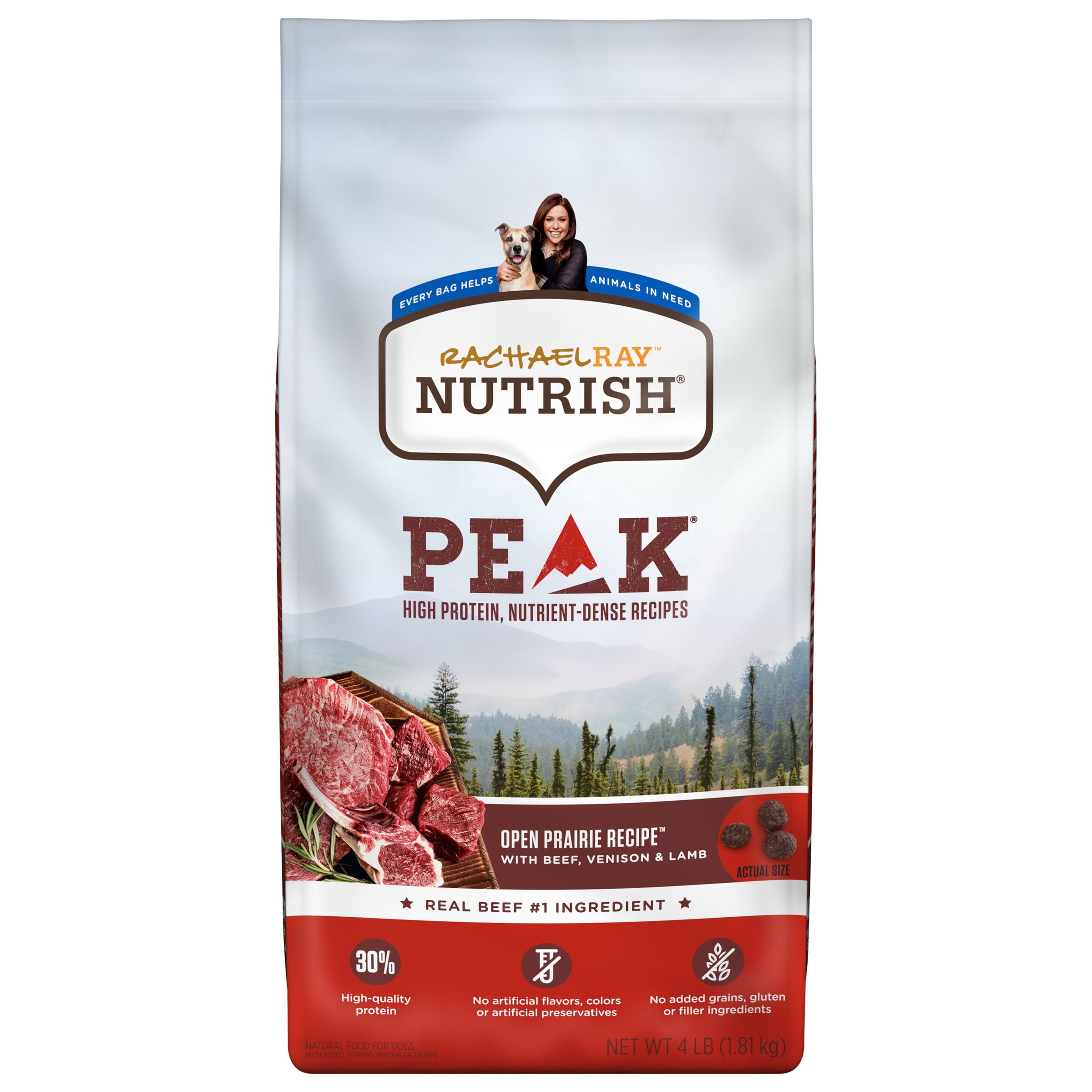 Rachael Ray Nutrish PEAK Natural Dry Dog Food, Grain Free, Open Range