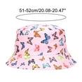 thumbnail image 4 of Gelikeya Toddler Baby Beach Hat Size 1-5T Cute Cartoon Butterflies Printed Bucket Hats Soft UPF 50+ Summer Sun Protection Vacation Sun Hat Z08-Pink, 4 of 5