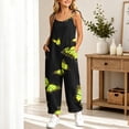 thumbnail image 6 of Taqqpue Girls Sleeveless Jumpsuit Spaghetti Strap Wide Leg Romper with Side Pockets Gradient Print Casual Summer Outfit Clothes for Girls Kids Size 5-16 Years, 6 of 10
