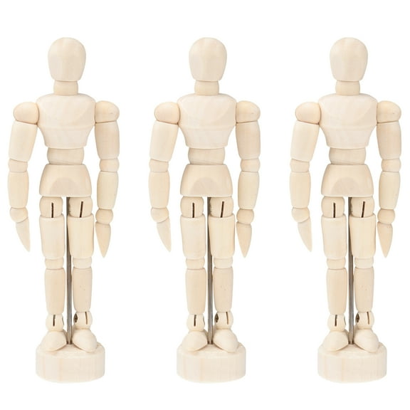 3 Pcs Art Mannequin Articulated Drawing Figure Decoration Model Office