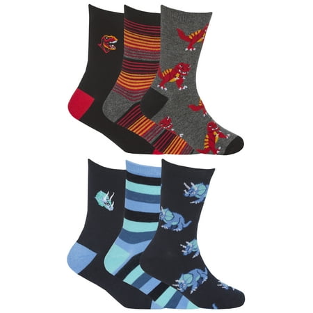 

12 Pair Multipack Boys Dinosaur Socks | Sock Snob | Novelty Dino Patterned Bamboo Socks for Kids