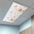 thumbnail image 2 of 3 Pack Pink Flower Fluorescent Light Covers for Ceiling Lights Butterfly Wildflower Leaf Pastoral Style Magnetic Ceiling Light Covers Overhead Light Filters for Office Classroom Home, 2 of 9