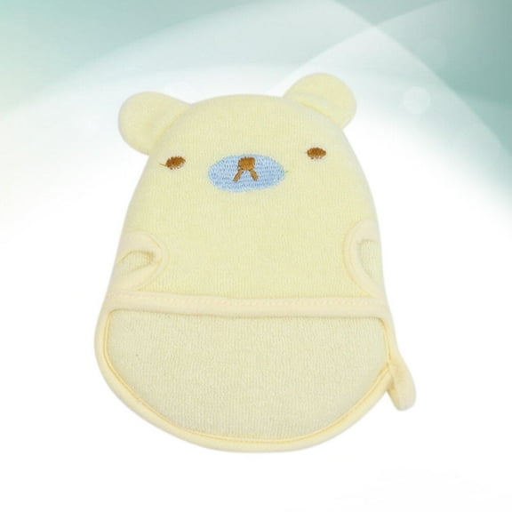Toyvian Kids Shower Sponge Bathing Sponge Yellow Cleansing for Children 1Pcs