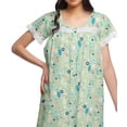 thumbnail image 4 of Moomaya Cotton Poplin Button Down Nightdress For Women Printed Nursing Nightwear, 4 of 5