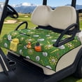 thumbnail image 3 of Whosucclay Golf Ball Tee Pattern Foldable Golf Cart Seat Covers, 51.18 x 30.3 inches 4 Storage Pockets Keeps Seat Cool, 3 of 9