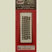 atlas code 100 nickel silver 1/3-18 radius snap-track (6/bx) ho scale trains