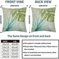thumbnail image 4 of Tropical Pillow Covers 20x20 Set of 2 Summer Blue Green Palm Monstera Leaf Outdoor Decorative Throw Pillows Farmhouse Botanical Pillowcases Linen Cushion Case Decor for Home Sofa Couch Bed, 4 of 6