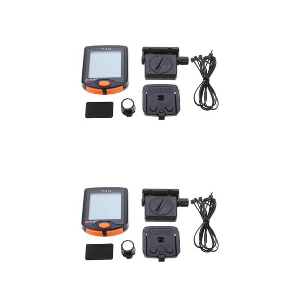 Eigraketly Para bicicleta multifunción bicicleta ordenador luminoso odómetro pantalla LCD Digital inalámbrico velocidad medidor ciclismo No.01 2piezas Eigraketly CBP000937