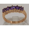 thumbnail image 3 of LBG British Made 14k Rose Gold Natural Amethyst Womens Eternity Ring - 33 size options - Size 4.25, 3 of 8