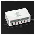 thumbnail image 4 of 40W USB Charging Station, 6 USB Fast Ports Charge Docking Station Wireless Charger, Multi Device Charger Organizer For Phone Tablets Smartphones ,Easy to Use, 4 of 7