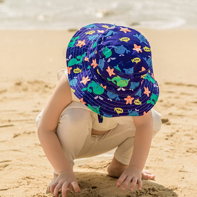 Kids Fishing Hat with Neck Flap Children Sun Hat for Toddler Girls Boys  Summer Beach Hat Unisex Wide Brim Bucket Hat