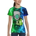 thumbnail image 2 of Invader Zim Kids T-Shirt 3d Printed Graphic T-Shirts Boys And Girls Short Sleeve Shirts For Youth Kids X-Small, 2 of 7