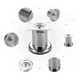 thumbnail image 4 of Kit 4 Piezas Pata Bloosom  Para Sofá Acero Redonda 10cm Cromo C/tornillos Plata, 4 of 4