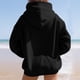 thumbnail image 3 of Pop cazadora para niña Demon Hunters Unisex Printed Anime Print Long-Sleeved Hooded Sweatshirt （Black）, 3 of 3
