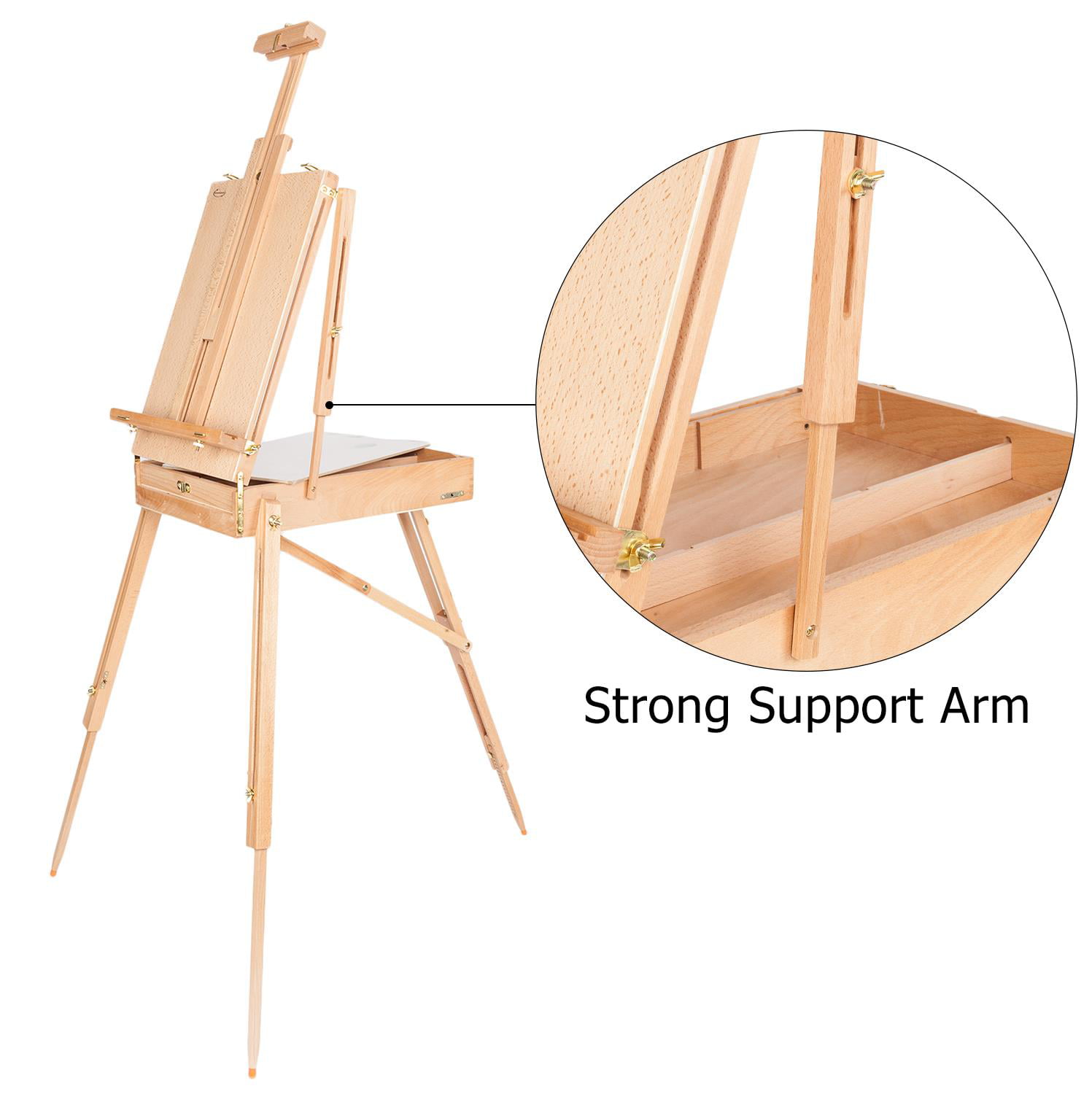 Dropship Painting Easel Stand Wooden Inclinable A Frame Tripod
