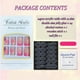 thumbnail image 4 of Uñas postizas cuadradas con punta francesa corta, uñas postizas rosas con diseños de flores de colores, uñas acrílicas brillantes, uñas postizas bonitas para primavera y verano, uñas adhesivas para mu, 4 of 4