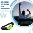 thumbnail image 4 of Chaqueta de vida inflable automática Hebilla ajustable Nylon Nylon gran flotabilidad con cremallera bolsillo reflectante cinta 3 segundos cintura verde sidaley OD003382-03, 4 of 7
