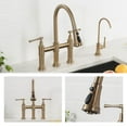 thumbnail image 4 of Allyn Transitional Bridge Kitchen Faucet with Pull-Down Sprayhead in Brushed Gold, 4 of 13