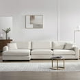 thumbnail image 2 of 134" Oversized Corduroy Sectional Sofa, L Shaped Cloud Couch with 50" Chaise, Modern Sectional Couches with USB Charging Port and Cup Holder, Deep Seat Sofa Bed Sleeper Couch for Living Room Office, 2 of 7