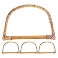 thumbnail image 1 of 4 asas tejidas para bolso: asa de madera natural tejida para manualidades, agarre vintage de repuesto para bolso, bolsa y monedero., 1 of 5