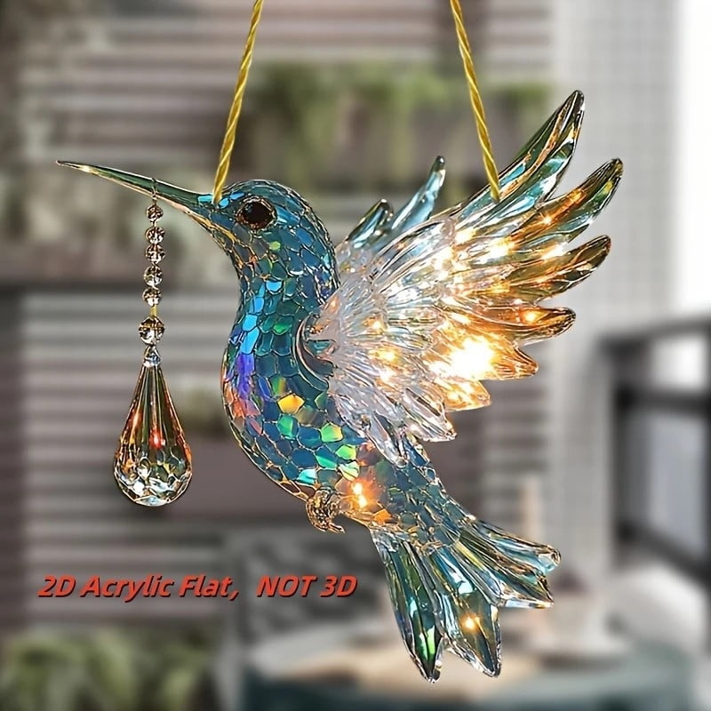 Tao Tao Crystal Sky Bluebird Stained Art Ornament (8 inches
