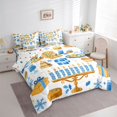 thumbnail image 3 of Feelyou Child Happy Hanukkah Bedding Comforter Set 7pcs, Cartoon Menorah Dreidel King Bedding Sets, Farmhouse Holiday Reversible Bed Sheets, Ultra Soft Bedroom Decor, 3 of 7