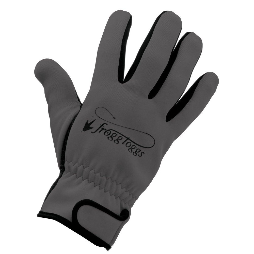 Frogg Toggs Frogg Fingers Fleece Fishing Gloves with Silicone Grip(Grey