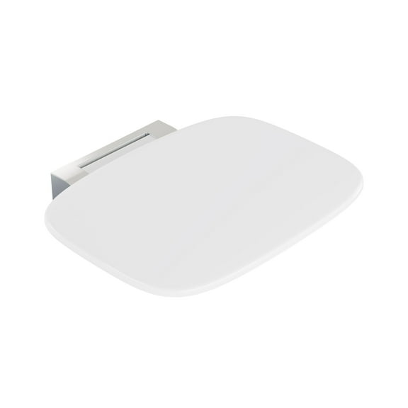 Auvergne 14" x 11" Folding Wall-Mounted Shower Seat in Glossy White