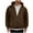 Brown, variant on Turilly Jackets for Men Zipper Casual Fashion Hooded Coats Mens Solid Long Sleeved Outwear Jacket with Pockets
