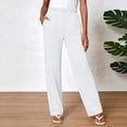 thumbnail image 2 of idosla Womens Sweatpants Loose Casual Drawstring Sweat Pants Elastic Band Straight Leg Athletic Pants with Pockets (White, 3XL), 2 of 6