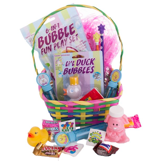 Spring Bunny Bubbles Rubber Duck Toddler 35pc Filled Easter Basket Gift
