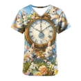 thumbnail image 5 of Otvok Womens V Neck Short Sleeve Tops with Pockets Rabbit Print Graphic T Shirts Summer Fashion 2026 Dressy Casual Blouses Trendy Tee, 5 of 6