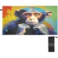 thumbnail image 2 of Colorful Cute Monkey Beach Towel Soft Absorbent Quick Dry Sand Free Lightweight Polyester Camping Towels for Beach Travel Swim 31x71 in Wash cloth, 2 of 7