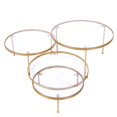 thumbnail image 6 of Efavormart 23" 3-Tier Gold Metal Cupcake Stand With Clear Round Acrylic Plates, Dessert Cake Display Holder, 6 of 11